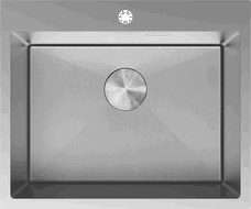 Mexen Solix acél mosogatótálca, egymedencés, 600 x 500 mm, inox HC - 6408601000-01HC