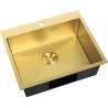 Mexen Solix chiuvetă din oțel cu 1 cuvă 600 x 500 mm, aurie - 6408601000-55