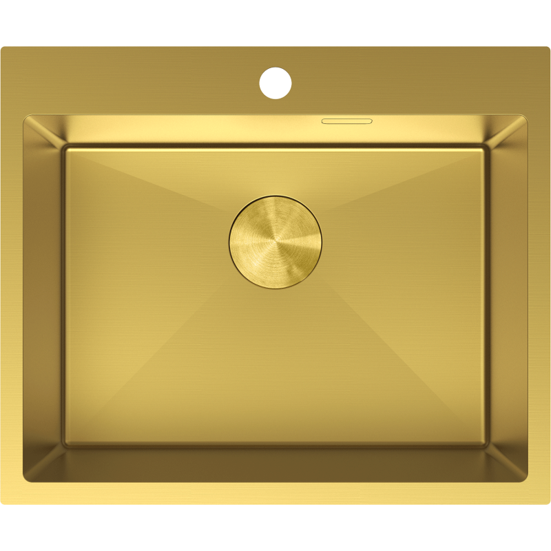 Mexen Solix rozsdamentes mosogató 1-medencés 600 x 500 mm, arany - 6408601000-55