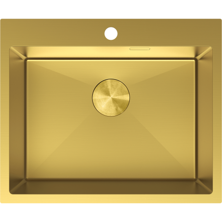 Mexen Solix chiuvetă din oțel cu 1 cuvă 600 x 500 mm, aurie - 6408601000-55
