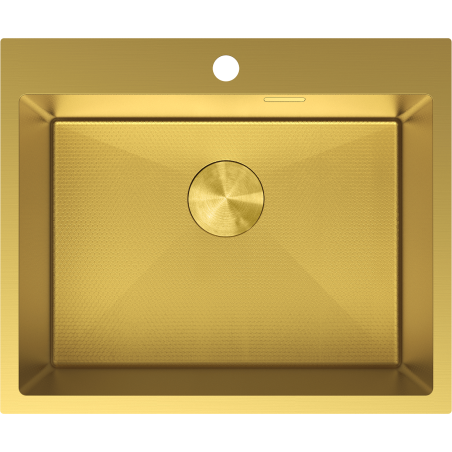 Mexen Solix chiuvetă din oțel inoxidabil cu 1 compartiment 600 x 500 mm, auriu HC - 6408601000-55HC