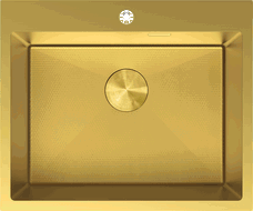 Mexen Solix egymedencés rozsdamentes acél mosogató 600 x 500 mm, arany HC - 6408601000-55HC