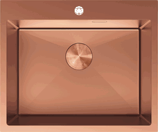 Mexen Solix rozsdamentes acél mosogató 1-medencés 600 x 500 mm, réz - 6408601000-65