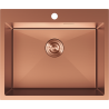 Mexen Solix rozsdamentes acél mosogató 1-medencés 600 x 500 mm, réz - 6408601000-65