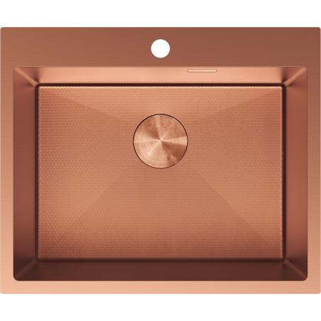 Mexen Solix acél mosogató 1-medencés 600 x 500 mm, réz HC - 6408601000-65HC