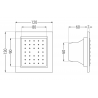 Mexen duză laterală încastrată, gun gray periat - 79366-66