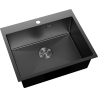 Mexen Solix chiuvetă de oțel inoxidabil 1-cameră 600 x 500 mm, negru - 6408601000-70