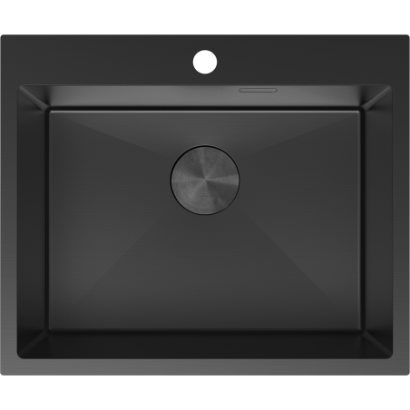 Mexen Solix chiuvetă de oțel inoxidabil 1-cameră 600 x 500 mm, negru - 6408601000-70