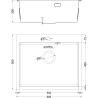 Mexen Solix egykamrás acél mosogató 600 x 500 mm, fekete HC - 6408601000-70HC