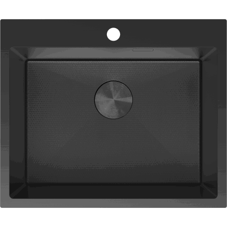 Mexen Solix acél mosogató 1-medencés 600 x 500 mm, fekete HC - 6408601000-70HC