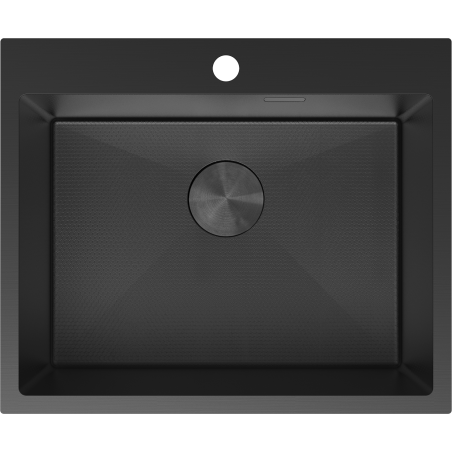 Mexen Solix chiuvetă de oțel inoxidabil cu o singură cameră 600 x 500 mm, negru HC - 6408601000-70HC