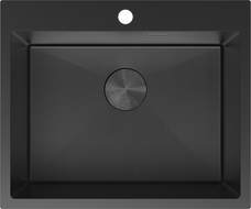 Mexen Solix chiuvetă de oțel 1 cameră 600 x 500 mm, negru HC - 6408601000-70HC
