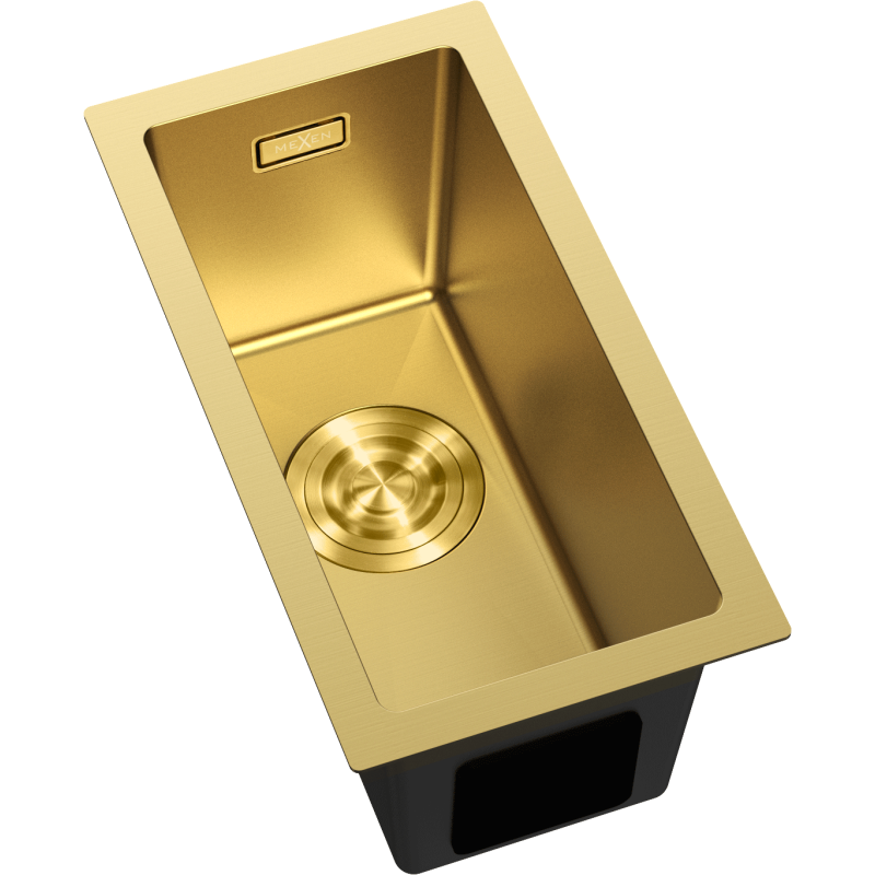 Mexen Trixo acél mosogató 1-medencés 230 x 440 mm, arany - 6411221000-55