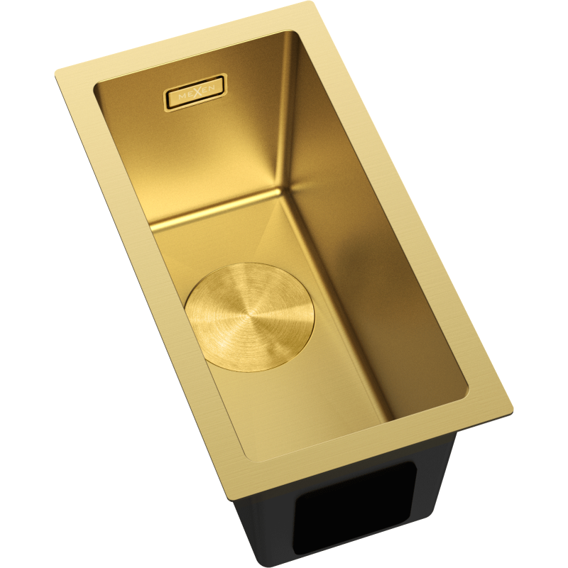 Mexen Trixo chiuvetă de bucătărie din oțel inoxidabil cu 1 compartiment 230 x 440 mm, auriu - 6411221000-55