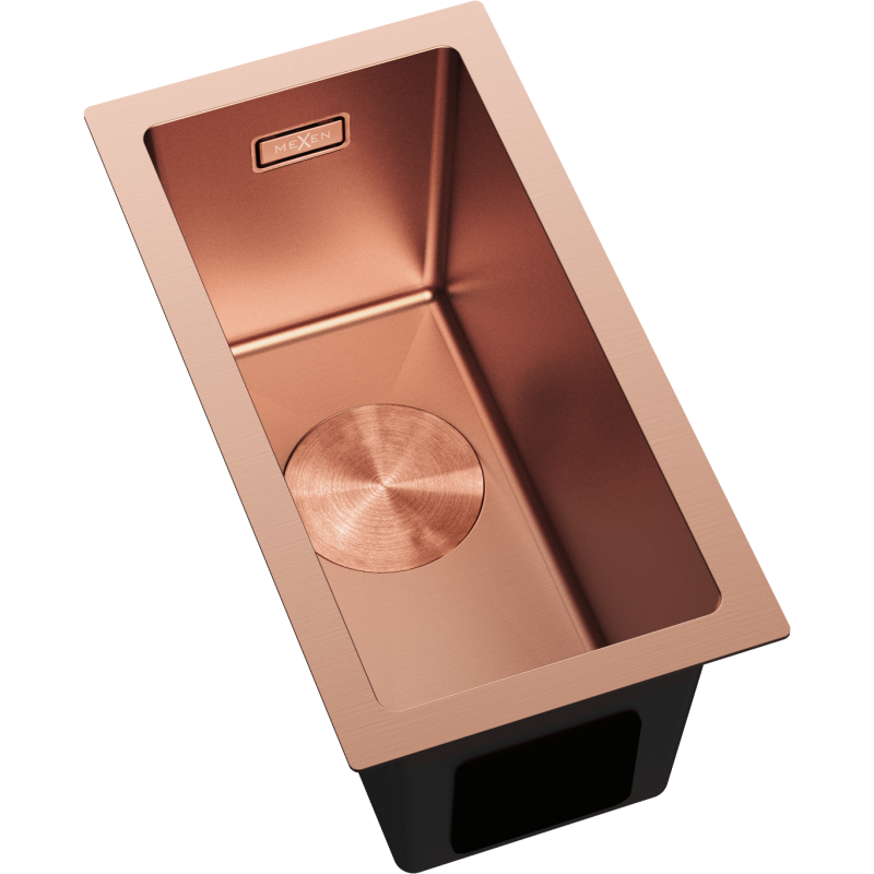 Mexen Trixo rozsdamentes acél mosogató 1-medencés 230 x 440 mm, réz - 6411221000-65