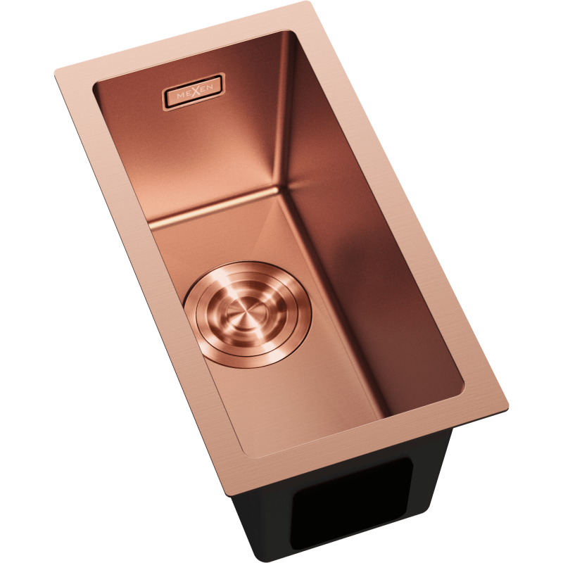 Mexen Trixo rozsdamentes acél mosogató 1-medencés 230 x 440 mm, réz - 6411221000-65