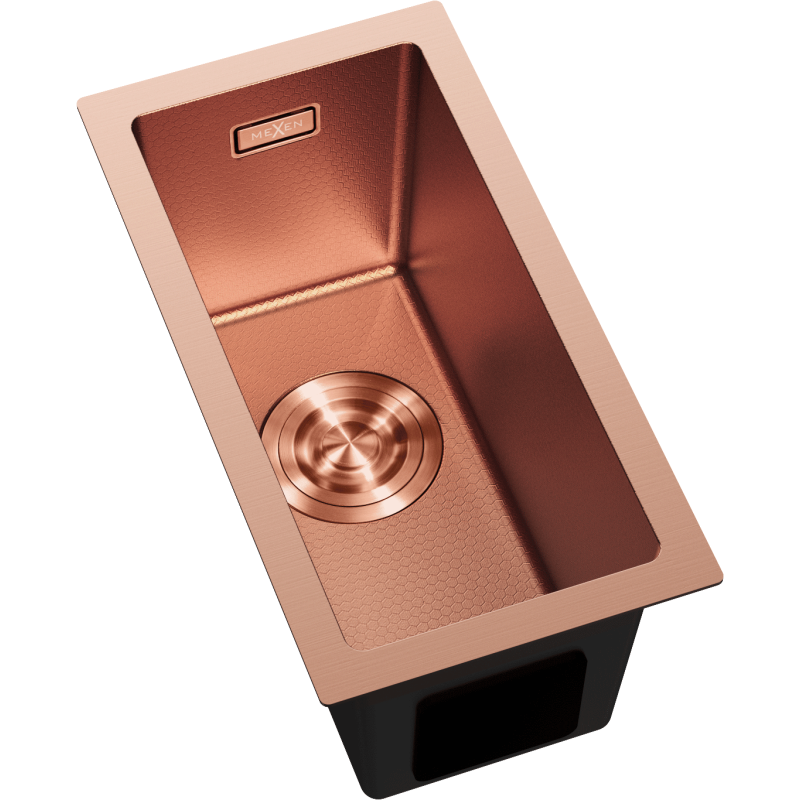 Mexen Trixo chiuvetă de bucătărie din oțel inoxidabil, cu 1 compartiment, 230 x 440 mm, cupru HC - 6411221000-65HC
