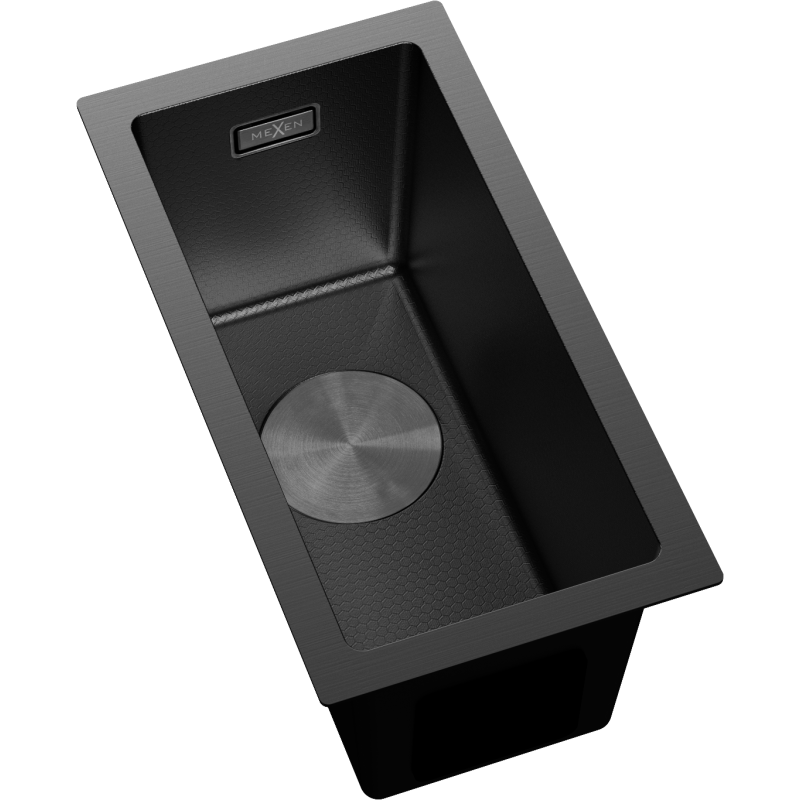 Mexen Trixo chiuvetă din oțel, 1 compartiment, 230 x 440 mm, negru HC - 6411221000-70HC