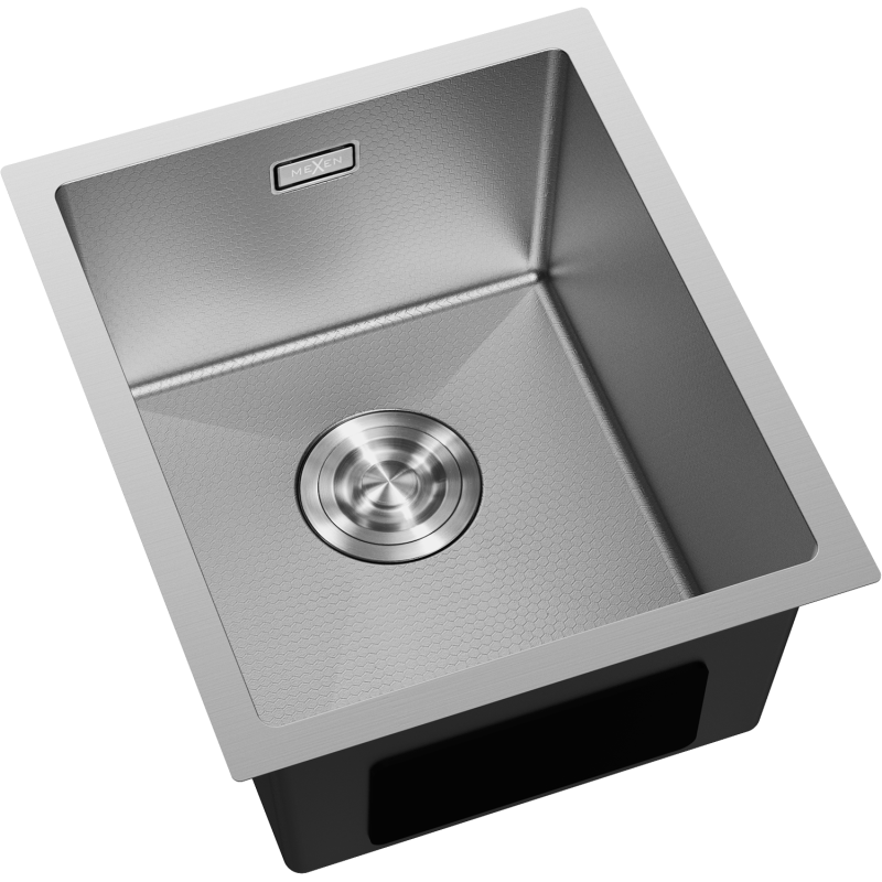 Mexen Trixo egytálcás rozsdamentes acél mosogató 370 x 440 mm, inox HC - 6412371000-01HC