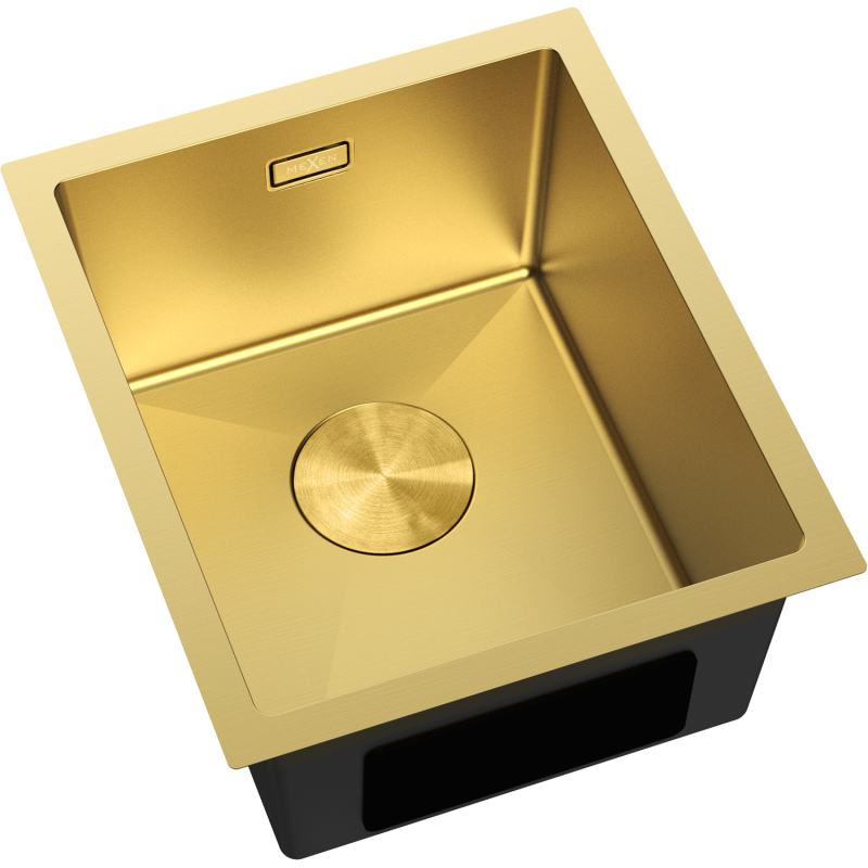 Mexen Trixo chiuvetă de oțel cu o singură cameră 370 x 440 mm, auriu - 6412371000-55