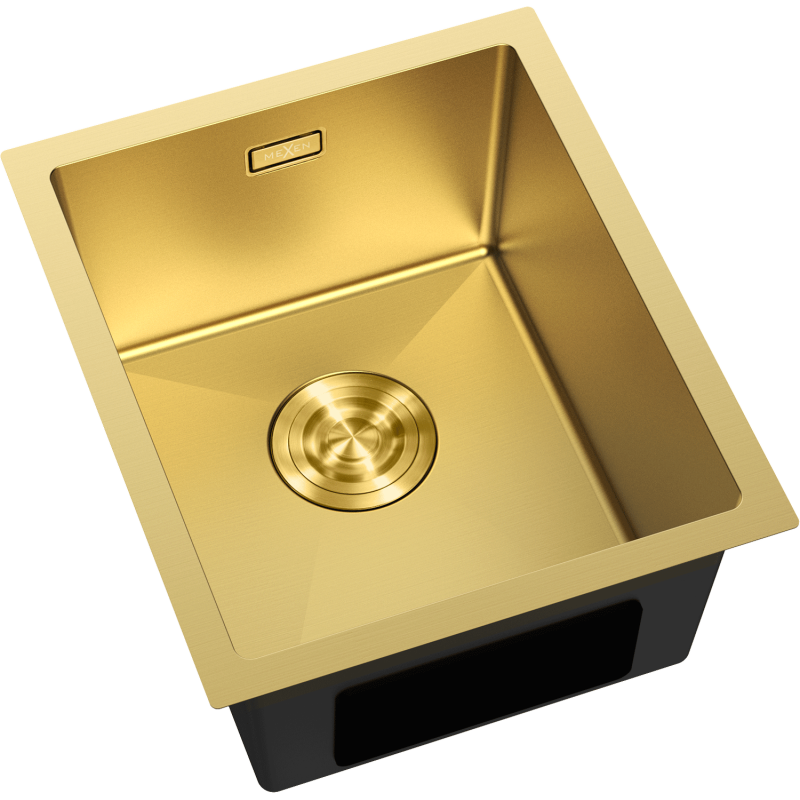 Mexen Trixo rozsdamentes acél mosogató 1-medencés 370 x 440 mm, arany - 6412371000-55