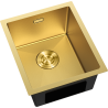 Mexen Trixo chiuvetă de bucătărie din oțel inoxidabil cu 1 compartiment 370 x 440 mm, aurie HC - 6412371000-55HC