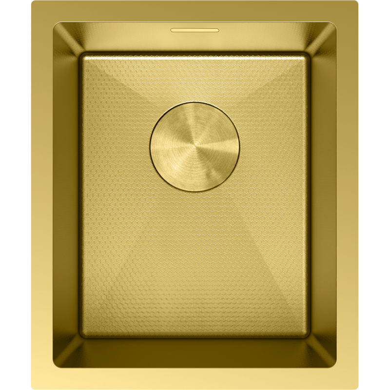 Mexen Trixo chiuvetă de bucătărie din oțel inoxidabil cu 1 compartiment 370 x 440 mm, aurie HC - 6412371000-55HC