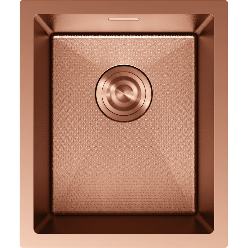 Mexen Trixo acél mosogató 1-medencés 370 x 440 mm, réz HC - 6412371000-65HC