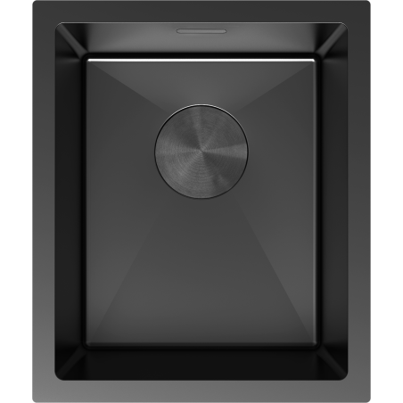 Mexen Trixo chiuvetă de bucătărie din inox 1 compartiment 370 x 440 mm, negru - 6412371000-70