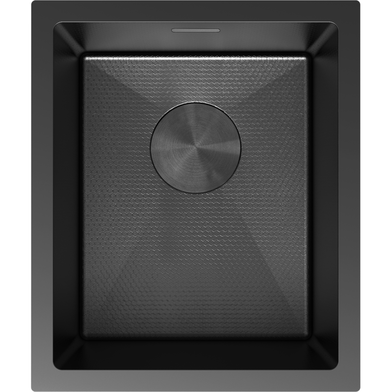 Mexen Trixo chiuvetă de oțel 1 cameră 370 x 440 mm, neagră HC - 6412371000-70HC