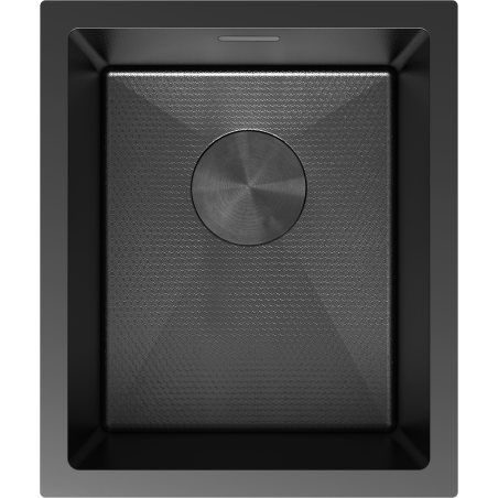 Mexen Trixo chiuvetă de oțel 1 cameră 370 x 440 mm, neagră HC - 6412371000-70HC