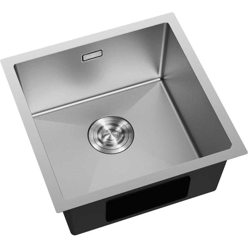 Mexen Trixo rozsdamentes acél mosogató 1-medencés 440 x 440 mm, inox - 6413441000-01