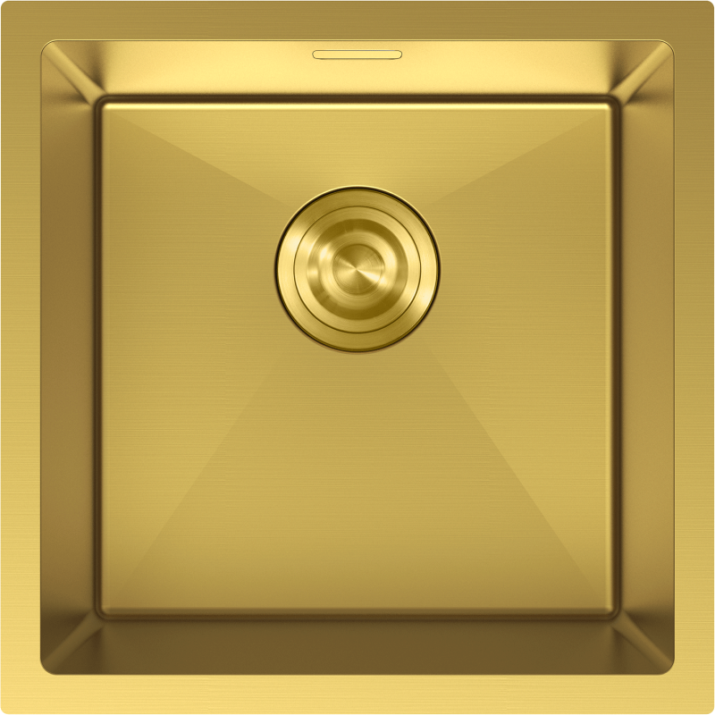 Mexen Trixo chiuvetă din oțel cu 1 compartiment 440 x 440 mm, auriu - 6413441000-55