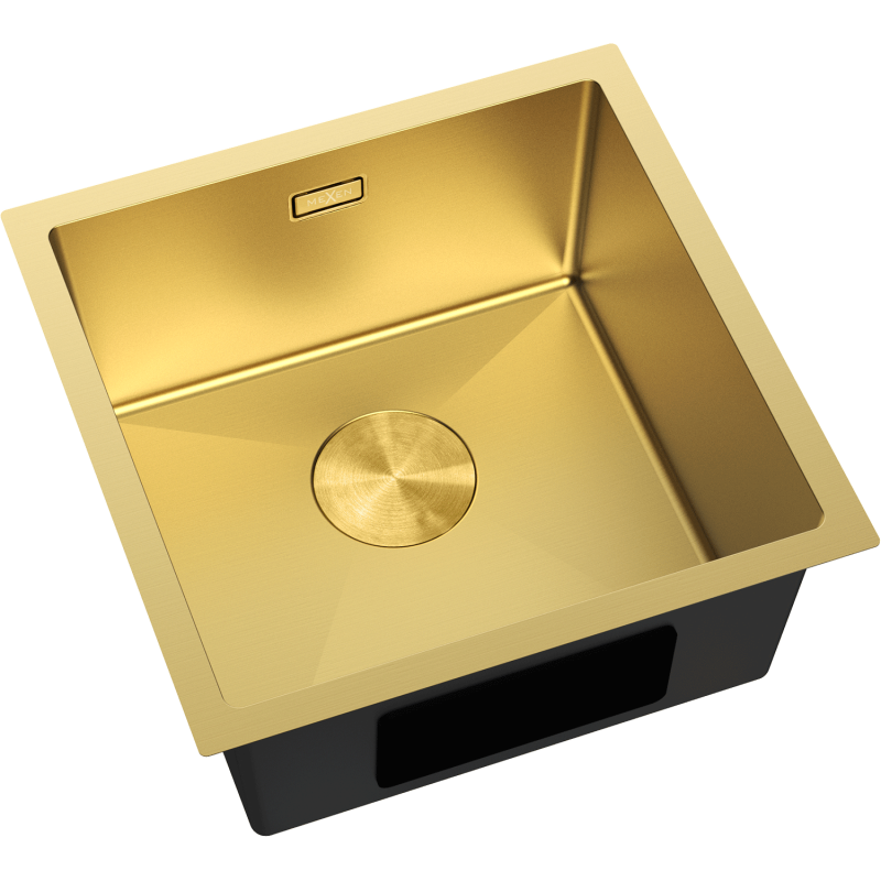 Mexen Trixo acél mosogató 1-medencés 440 x 440 mm, arany - 6413441000-55