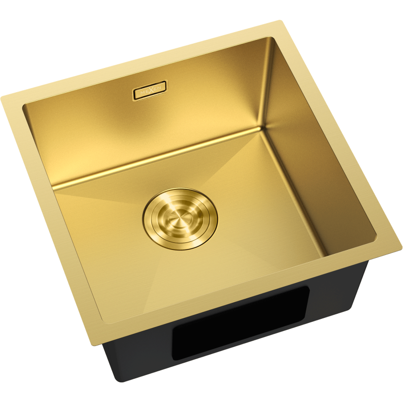 Mexen Trixo acél mosogató 1-medencés 440 x 440 mm, arany - 6413441000-55