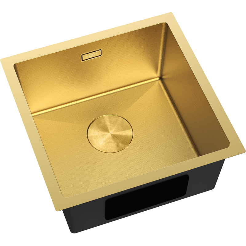 Mexen Trixo chiuvetă din oțel inoxidabil cu 1 compartiment 440 x 440 mm, auriu HC - 6413441000-55HC
