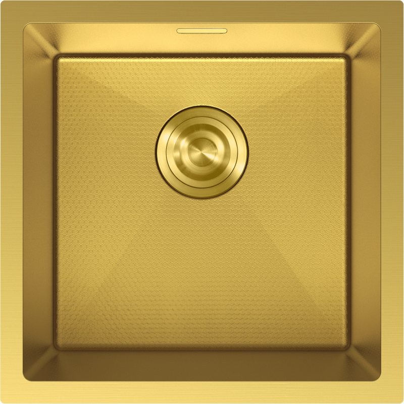 Mexen Trixo chiuvetă din oțel inoxidabil cu 1 compartiment 440 x 440 mm, auriu HC - 6413441000-55HC
