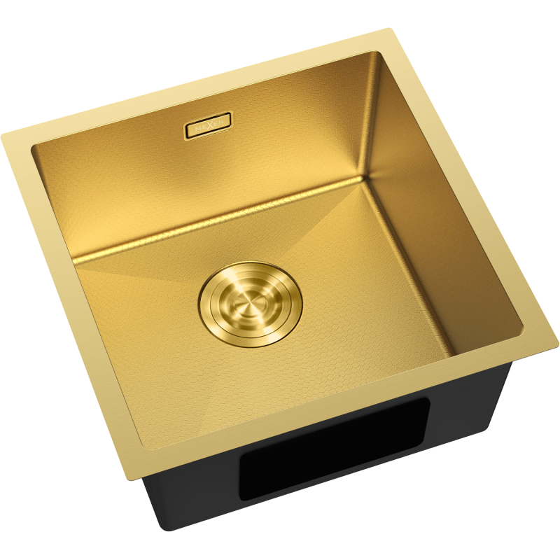 Mexen Trixo chiuvetă din oțel inoxidabil cu 1 compartiment 440 x 440 mm, auriu HC - 6413441000-55HC
