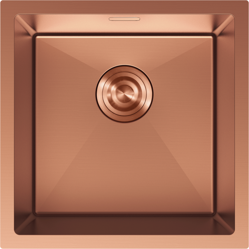 Mexen Trixo egykamrás rozsdamentes mosogató 440 x 440 mm, réz - 6413441000-65