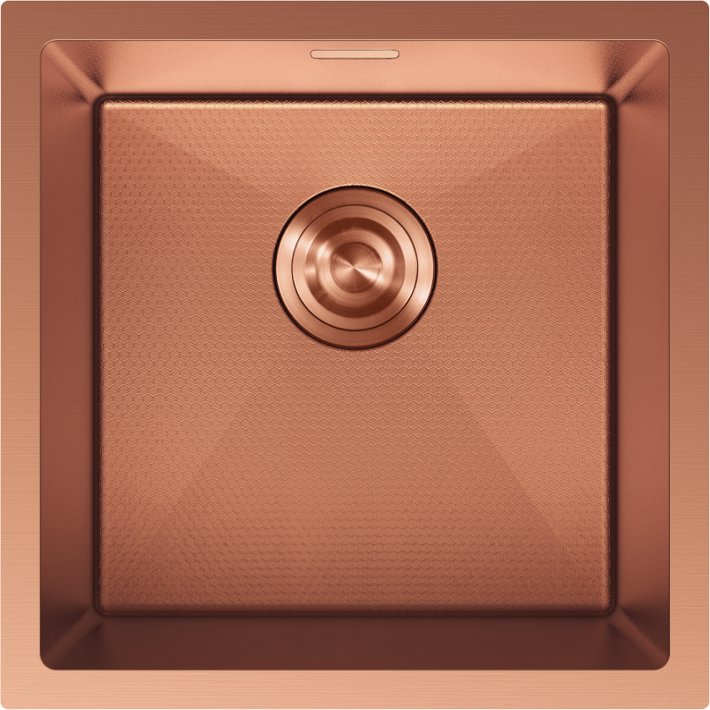 Mexen Trixo chiuvetă din oțel inoxidabil cu 1 compartiment 440 x 440 mm, cupru HC - 6413441000-65HC
