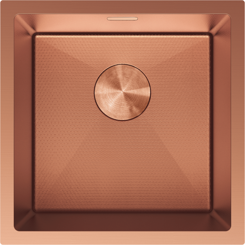 Mexen Trixo chiuvetă din oțel inoxidabil cu 1 compartiment 440 x 440 mm, cupru HC - 6413441000-65HC