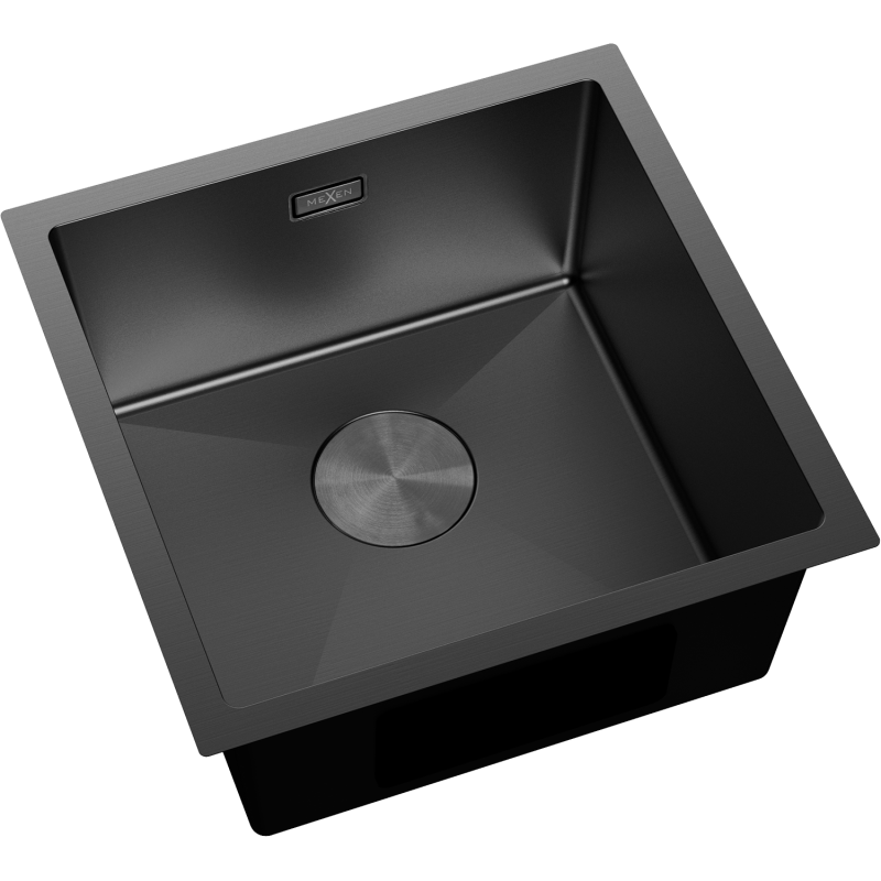 Mexen Trixo chiuvetă din oțel inoxidabil cu 1 compartiment 440 x 440 mm, negru - 6413441000-70