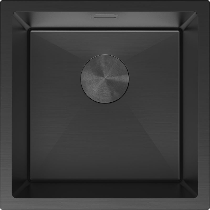 Mexen Trixo chiuvetă de oțel 1-cameră 440 x 440 mm, negru - 6413441000-70