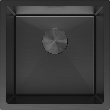 Mexen Trixo chiuvetă din oțel inoxidabil cu 1 compartiment 440 x 440 mm, negru - 6413441000-70