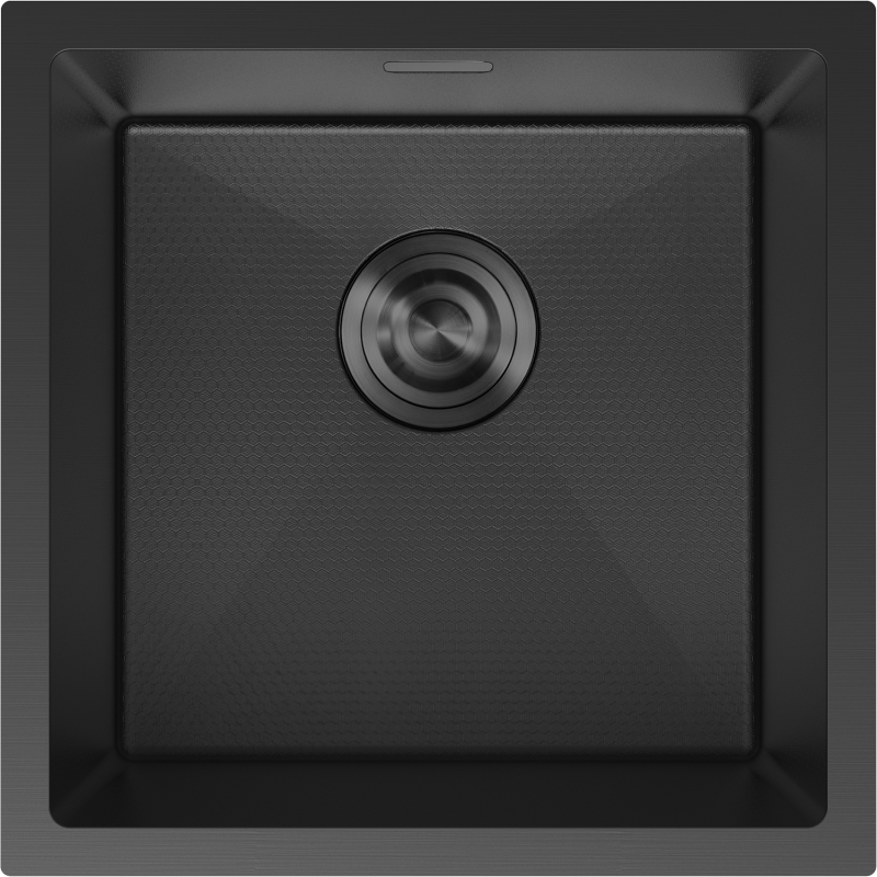 Mexen Trixo chiuvetă de oțel inoxidabil, 1 compartiment, 440 x 440 mm, negru HC - 6413441000-70HC