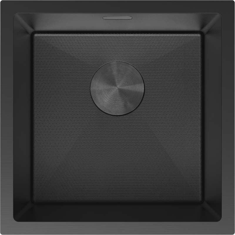 Mexen Trixo acél mosogató 1-medencés 440 x 440 mm, fekete HC - 6413441000-70HC