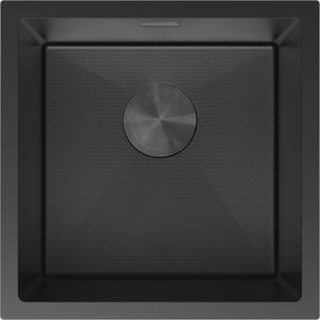 Mexen Trixo chiuvetă de oțel inoxidabil, 1 compartiment 440 x 440 mm, negru HC - 6413441000-70HC