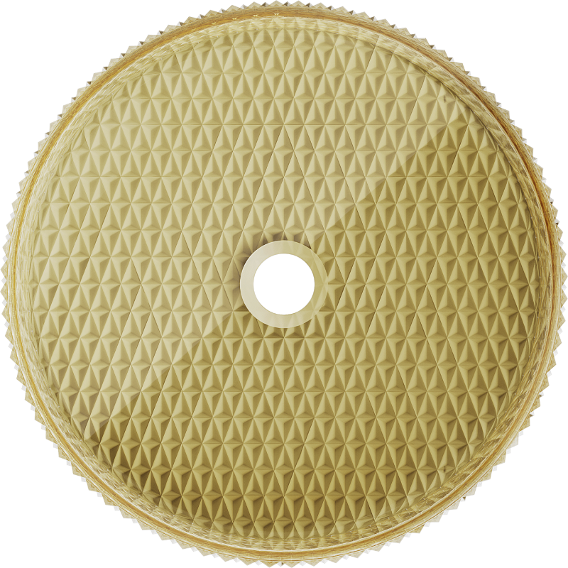 Mexen Aura lavoar din sticlă pe blat 39 x 39 cm, transparent/aurie - 24013951