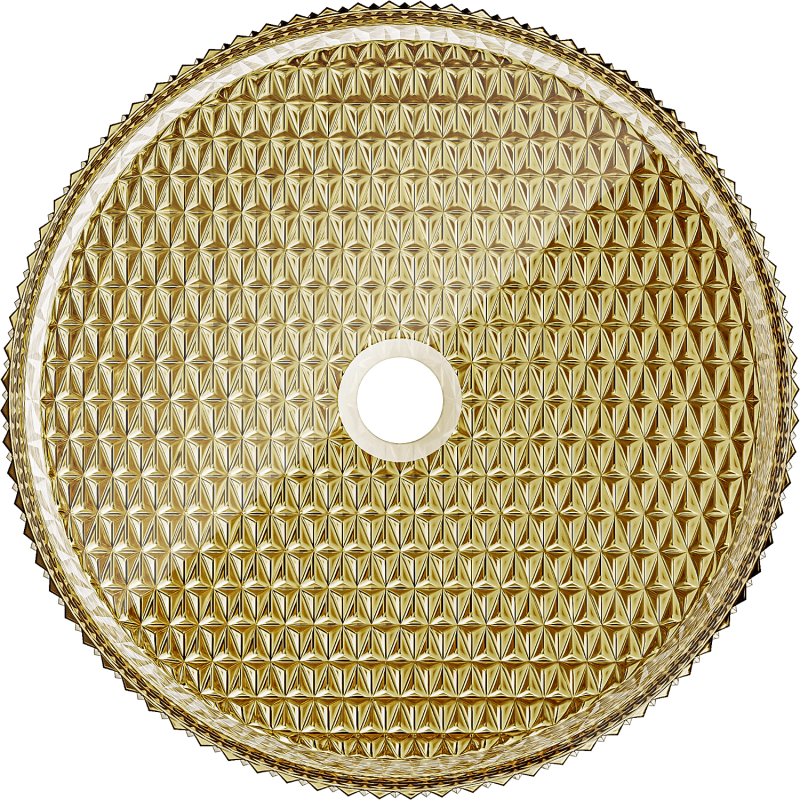 Mexen Aura üvegből készült asztali mosdókagyló 39 x 39 cm, arany - 24013952