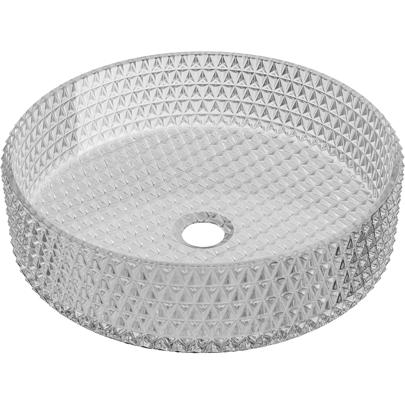 Mexen Aura üveg mosdókagyló pultra helyezhető 39 x 39 cm, szürke - 24013966